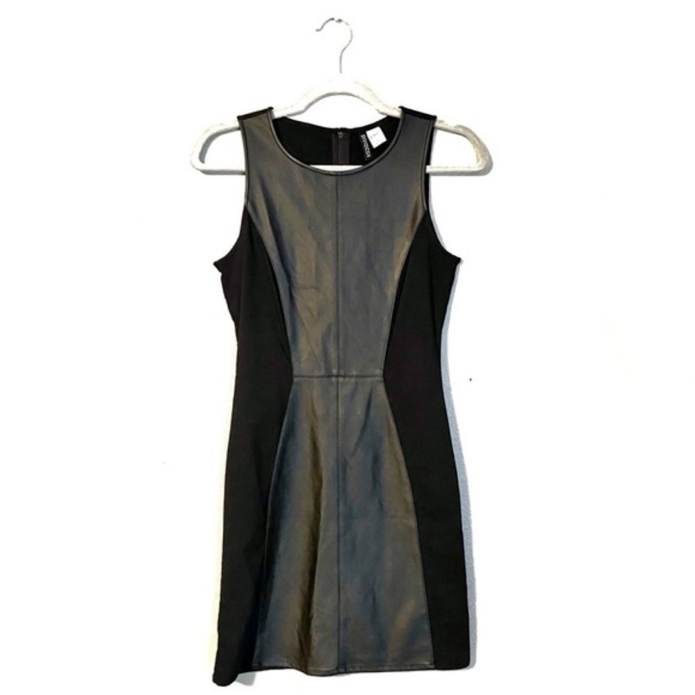 Divided Black Sleeveless Sheath Mini Dress 4